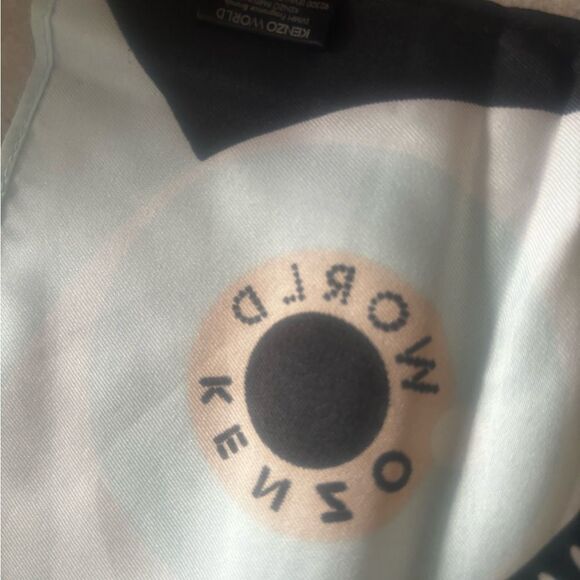 KENZO Signature dress suit headscarf accessory logo Eye Print Large Square Scarf - Picture 3 of 5